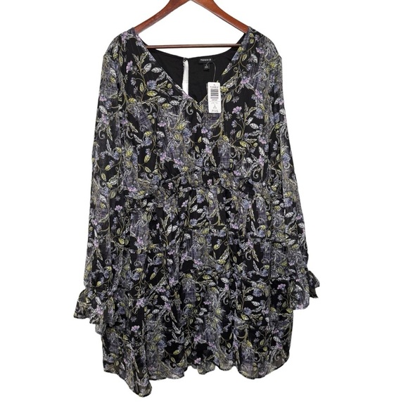 Torrid Mini Lurex Chiffon Tiered Dress Size 3X NWT - Picture 4 of 9